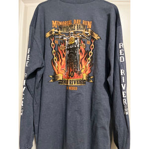 EUC Men's Memorial Day Motorcycle Rally 2022 Graphic T-Shirt Size 2XL Gray